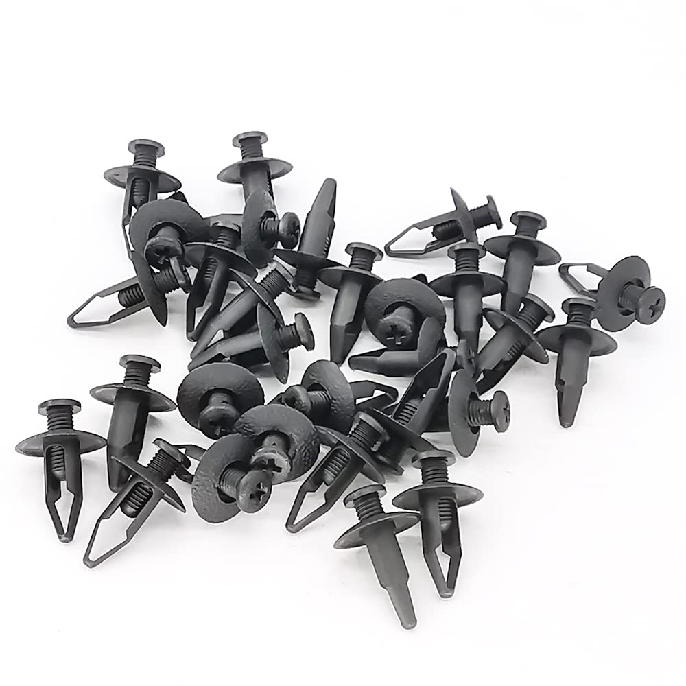 Front Bumper Cover Push-Type Retainer 8mm Hole Clips - Replaces OEM Nissan 63854-01A00 Mitsubishi MB547806