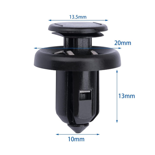 Front Bumper Push-Type Retainer with Internal Metal Insert Replacement for Honda & Acura 91505-S9A-003