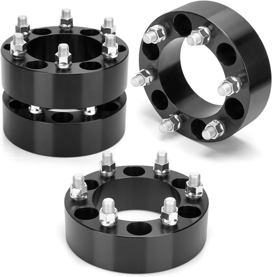 2PCS 6x5.5 to 5x5.5 Wheel adapters, 2 inch 6x139.7mm to 5x139.7mm Wheel adapters 108mm Hub bore with 14x1.5 Thread Pitch