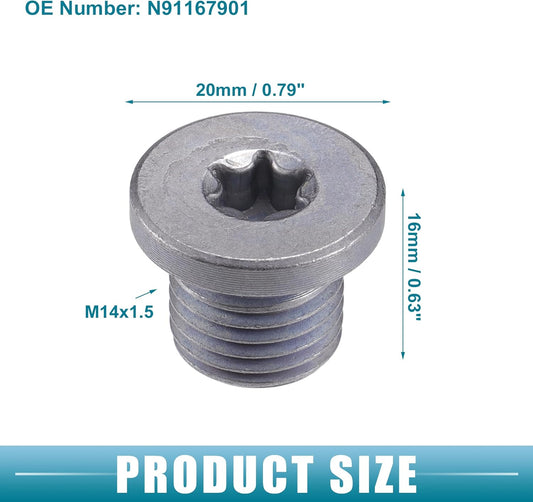 N91167901 N91101402 M14-1.5 Oil Drain Plug for VW