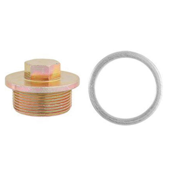 Trans drain plug yellow zinc with gasket for Honda M32-1.5 90066-PC8-010