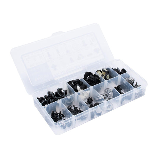 130pcs Body Interior and Exterior Retainer Fastener Clip Assortment Door Trim Panel Clips Bumper Fender Liner Screw with Nut Kit for Volkswagen Tiguan 2009-2017