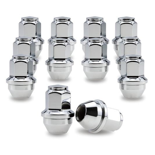 ACPZ-1012-B 611-008 M14x1.5 Thread OEM Style Lug Nuts 1.66" Long Chrome 13/16" 21mm Hex Hex Fits 2015+ Ford F150 Expedition F-150 Lightning Lincoln Navigator