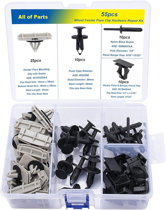 55157055AA 6503598 6506007AA 55156429AA Wheel Fender Flare Clips Hardware Kit for Jeep Liberty 2006-2012