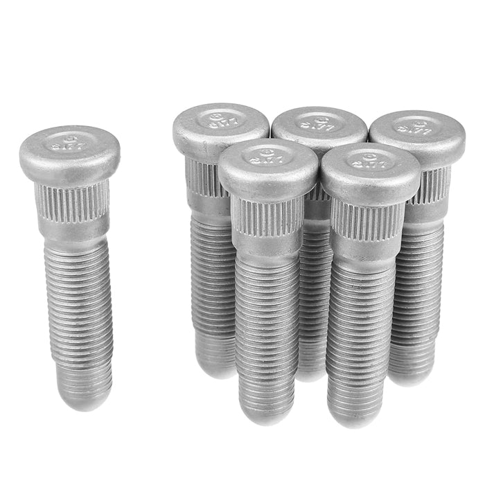 Long Serrated Wheel Studs M14x1.5 Multi-Purpose Stud 11588810 for Chevrolet Silverado 3500 HD 2007-2010 Silver Tone