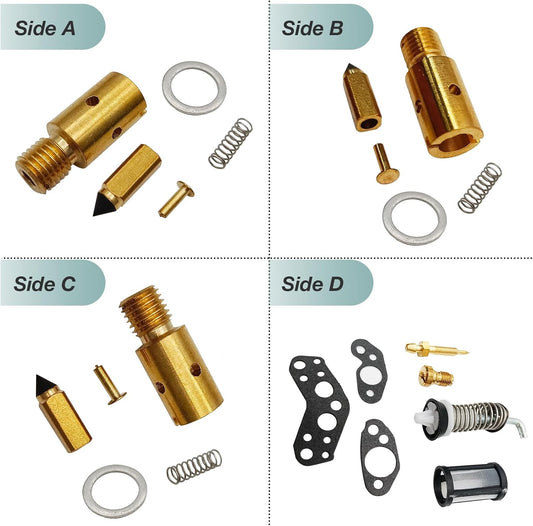 Carburetor Rebuild Kit 3302-804844002 1389-9562A1 1389-9563A1 for Mercruiser Marine 2 Barrel 3.0L (For G*M 3.0L, 181 cid, Inline 4) 0B450801 and Up 1987-2004 by Acupress