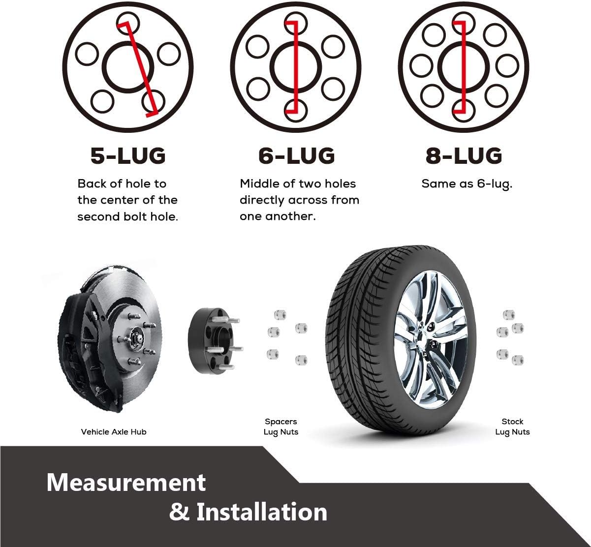 Forged 5x114.3 Wheel Spacers for 370Z 350Z 240SX 300ZX GTR Murano Maxima Sentra (2pcs 1.0" Thick Black) Wheel Spacer for Q60 G37 G35 Hubcentric 5x4.5 66.1mm Bore M12x1.25 Lugs 25mm Wide