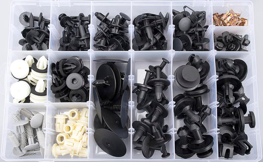 160pcs for Chevy Silverado 1999-2013 Body Interior and Exterior Retainer Fastener Clip Assortment Bumper Cover Fender Liner Bolt Nut Air Deflector Retainer Kit