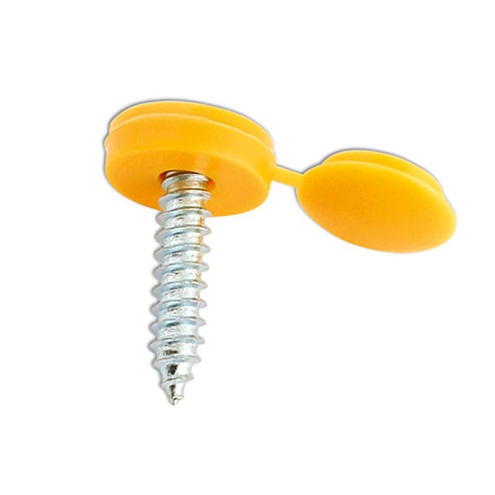 Yellow Number plate Screw 4.2x19mm with Flip Cap