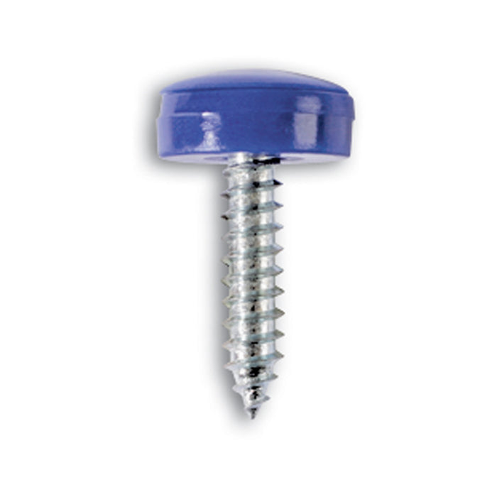 Blue Number plate Screw 6x20mm with Flip Cap