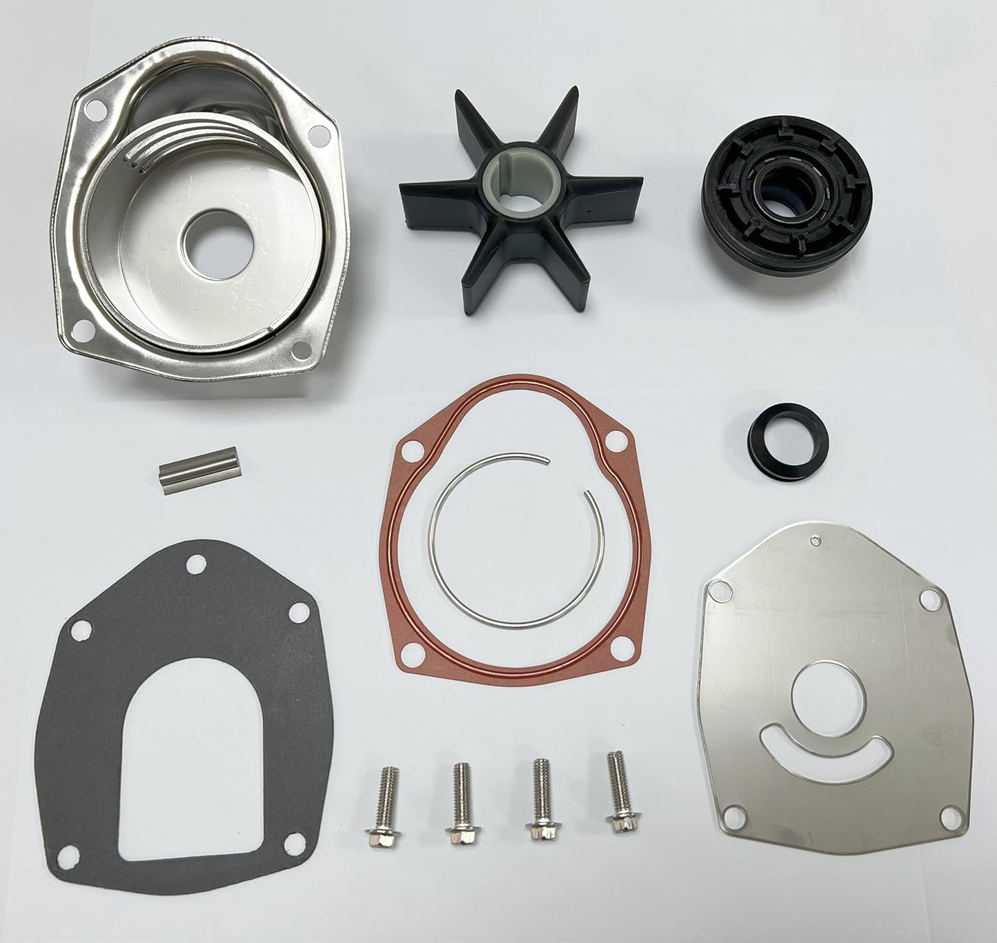 817275A09 Outboard Water Pump Impeller Repair Kit For Mercury Mariner 135 150 175 200 225 250 275 300 HP Verado DFI Pro XS 2/4-Stroke Sierra 18-3407 135HP 150HP 175HP 200HP 225HP 250HP 275HP 300HP