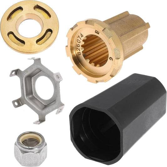 835257Q1 Flo-Torq II Hub Kits Replacement fit Mercruiser Alpha One/Bravo One Mercury Mariner Outboard Boat Motos 60-300 HP, for 15 Spline Tooth Propeller Installation Parts