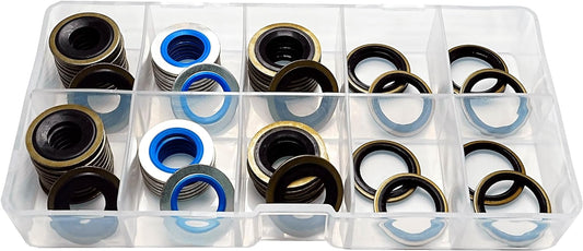 Metal/Rubber Oil Drain Plug Gasket Assortment Kits fit for Ford and Chevrolet Replace 097-021 097-025 097-035 55196309