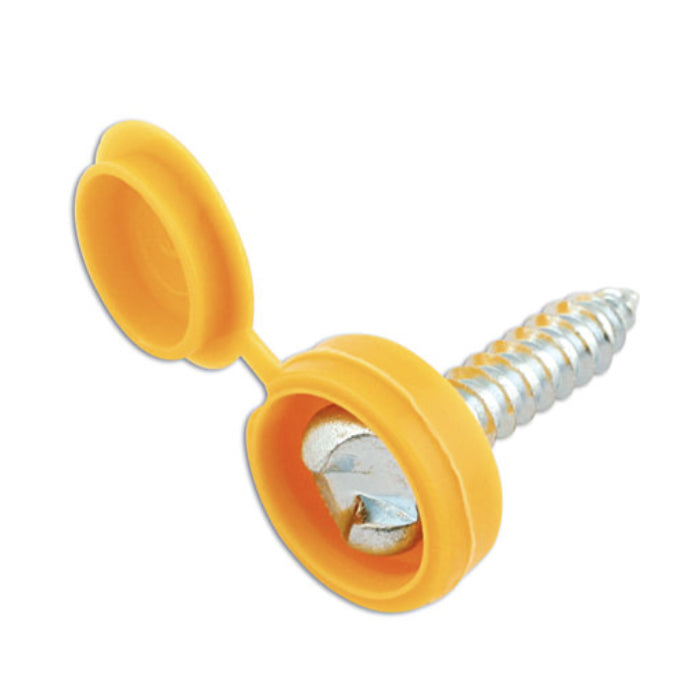 Yellow Number plate Screw 4.2x19mm with Flip Cap