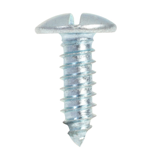 #14 x 3/4" Slotted Truss Head License Plate Screw Zinc