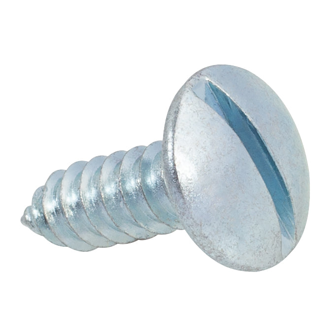 #14 x 3/4" Slotted Truss Head License Plate Screw Zinc