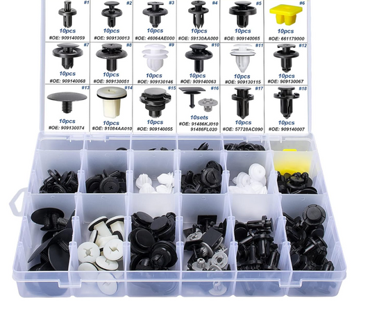 190pcs Subaru Body Interior and Exterior Retainer Fastener Clip Assortment