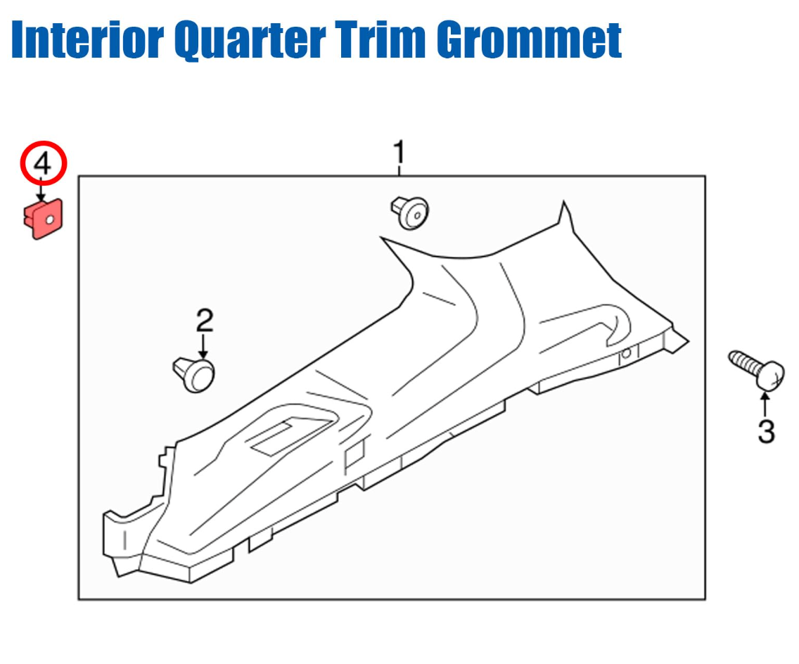 Quarter Trim Panel Screw Grommet Nut 66117-9000 661179000 909300007 for Subaru