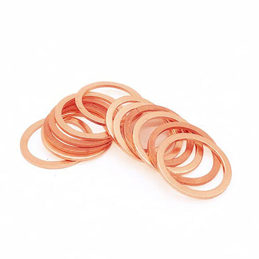 200pcs Metric M22x30x1.5mm Copper flat washer gasket Copper crush washer Sealing Ring for Screw Bolt Nut