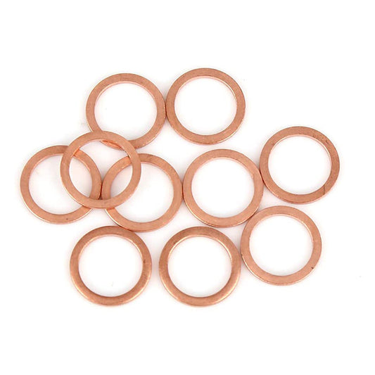 250pcs Metric M12x16x1.5mm Copper flat washer gasket Copper crush washer Sealing Ring for Screw Bolt Nut
