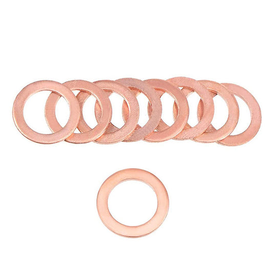 200pcs Metric M14x22x1.5mm Copper flat washer gasket Copper crush washer Sealing Ring for Screw Bolt Nut