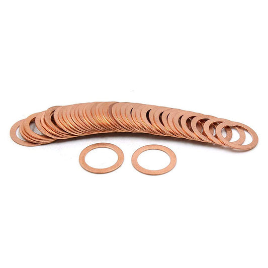 150pcs Metric M19x26x1mm Copper flat washer gasket Copper crush washer Sealing Ring for Screw Bolt Nut