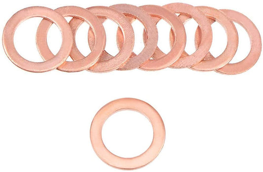 400pcs Metric M10x14x1.5mm Copper Flat Washer Sealing Ring for Screw Bolt Nut