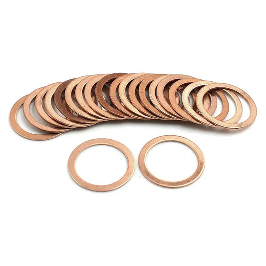 150pcs Metric M25x32x1mm Copper flat washer gasket Copper crush washer Sealing Ring for Screw Bolt Nut