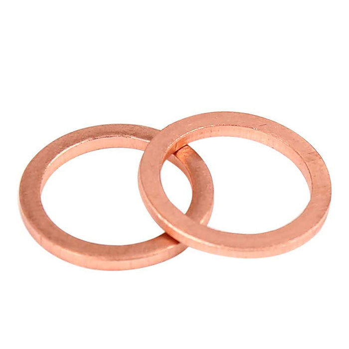 250pcs Metric M12x16x1.5mm Copper flat washer gasket Copper crush washer Sealing Ring for Screw Bolt Nut