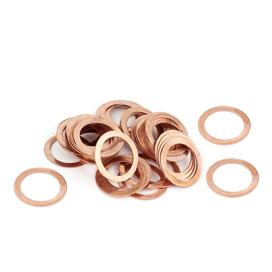 200pcs Metric M30x36x2mm Copper Flat Washer Sealing Ring for Screw Bolt Nut
