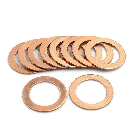 200pcs Metric M20x30x1mm Copper flat washer gasket Copper crush washer Sealing Ring for Screw Bolt Nut