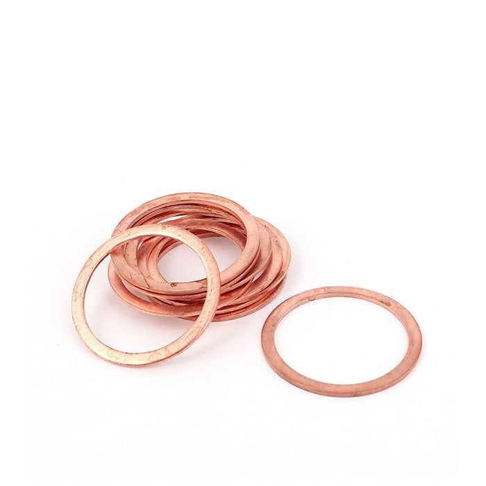 200pcs Metric M33x40x1.5mm Copper flat washer gasket Copper crush washer Sealing Ring for Screw Bolt Nut