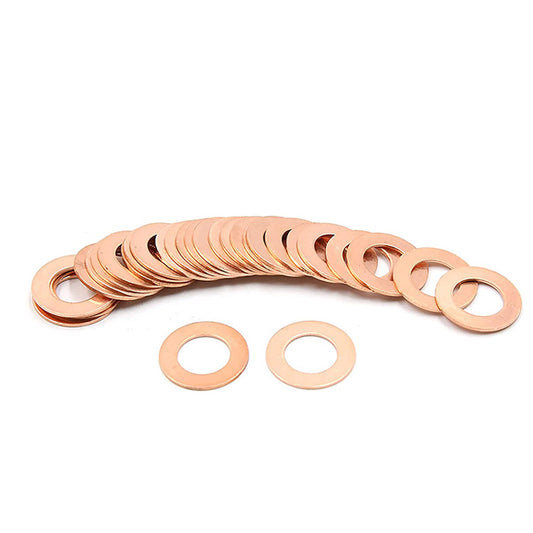 150pcs Metric M13x23x1mm Copper flat washer gasket Copper crush washer Sealing Ring for Screw Bolt Nut