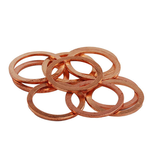 200pcs Metric M20x26x1.5mm Copper flat washer gasket Copper crush washer Sealing Ring for Screw Bolt Nut