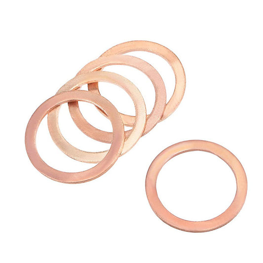 50pcs Metric M33x42.5x2mm Copper flat washer gasket Copper crush washer Sealing Ring for Screw Bolt Nut