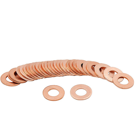 300pcs Metric M7x14x1mm Copper flat washer gasket Copper crush washer Sealing Ring for Screw Bolt Nut