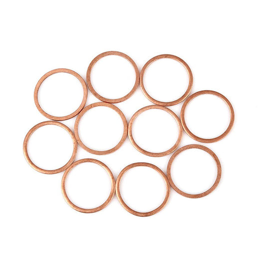 200pcs Metric M20x24x1.5mm Copper flat washer gasket Copper crush washer Sealing Ring for Screw Bolt Nut