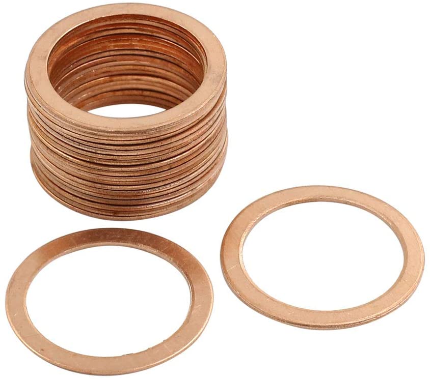 150pcs Metric M25x32x1mm Copper flat washer gasket Copper crush washer Sealing Ring for Screw Bolt Nut