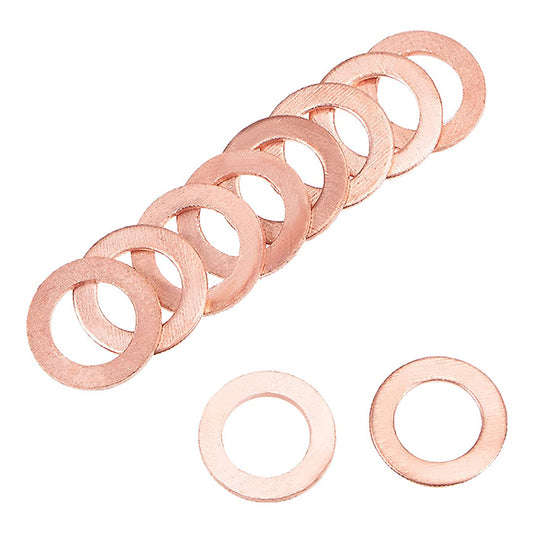 500pcs Metric M8x13x1mm Copper flat washer gasket Copper crush washer Sealing Ring for Screw Bolt Nut
