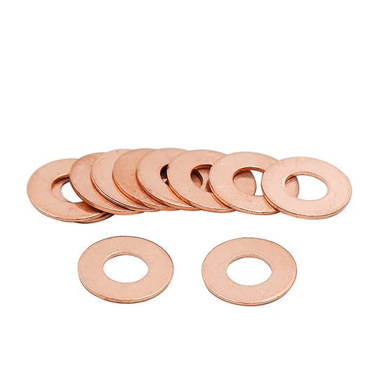 250pcs Metric M8x18x1mm Copper flat washer gasket Copper crush washer Sealing Ring for Screw Bolt Nut