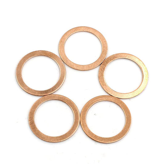 100pcs Metric M26x34x2mm Copper flat washer gasket Copper crush washer Sealing Ring for Screw Bolt Nut