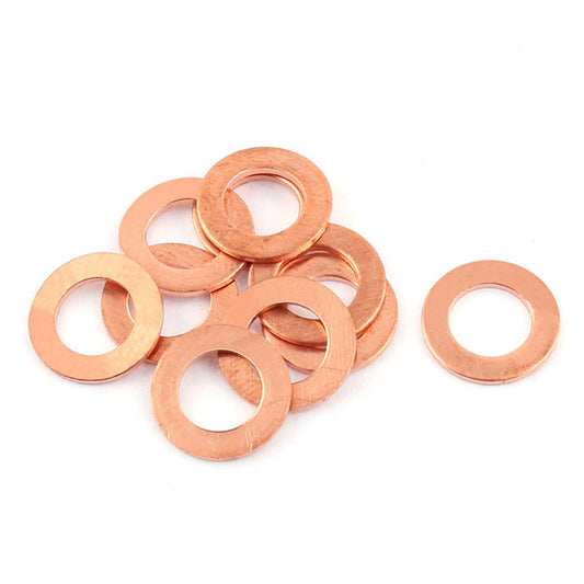 300pcs Metric M8x14x1 Copper Flat Washer Sealing Ring for Screw Bolt Nut