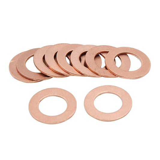 200pcs Metric M12x20x1mm Copper flat washer gasket Copper crush washer Sealing Ring for Screw Bolt Nut