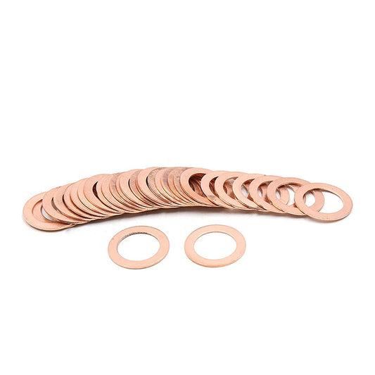 250pcs Metric M17x25x1mm Copper flat washer gasket Copper crush washer Sealing Ring for Screw Bolt Nut