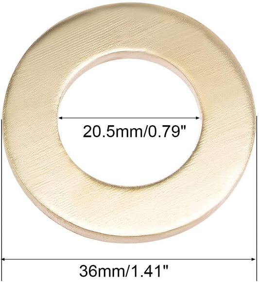 25pcs Metric M20x36x3mm Copper flat washer gasket Copper crush washer Sealing Ring for Screw Bolt Nut