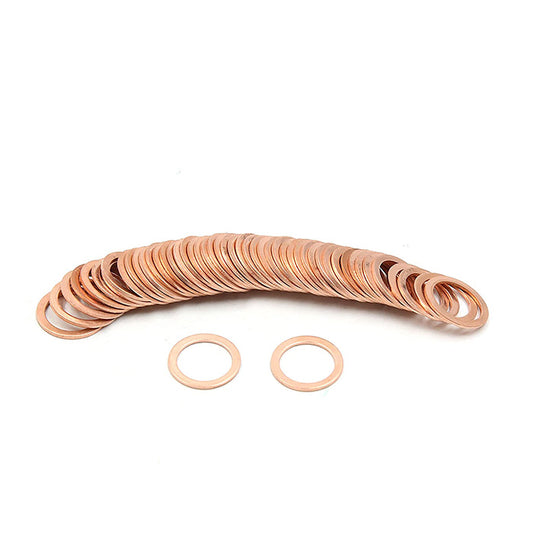 250pcs Metric M13x17x1mm Copper flat washer gasket Copper crush washer Sealing Ring for Screw Bolt Nut