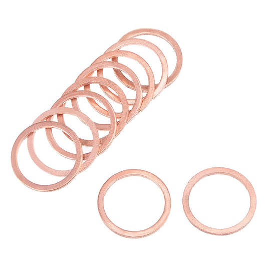 250pcs Metric M18x22x1.5mm Copper flat washer gasket Copper crush washer Sealing Ring for Screw Bolt Nut