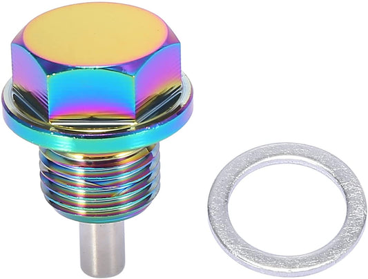 M16x1.5 Multicolor Magnetic Oil Drain Plug with Gaskets for Universal Car