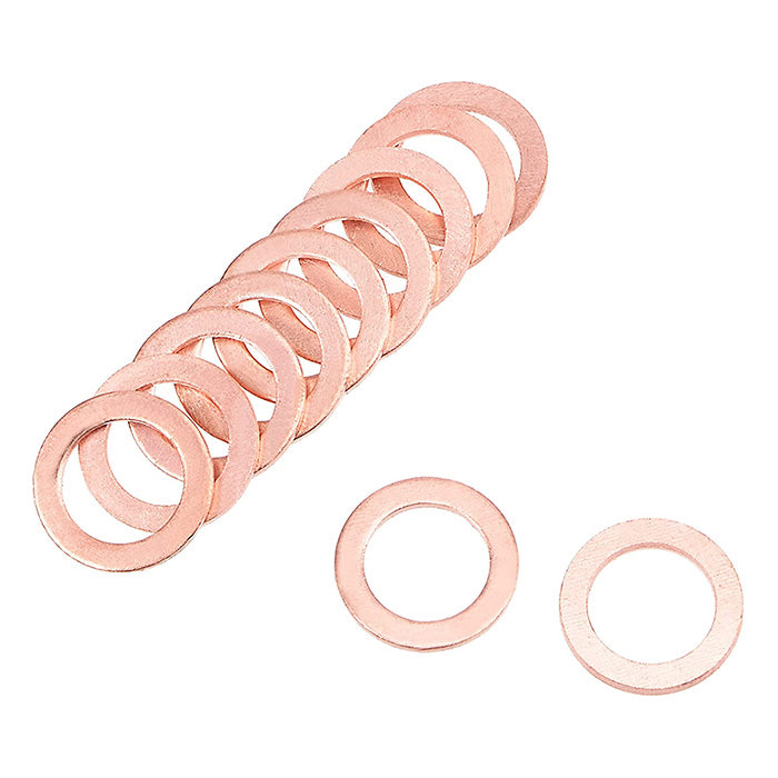 300pcs Metric M12x18x1.5mm Copper flat washer gasket Copper crush washer Sealing Ring for Screw Bolt Nut