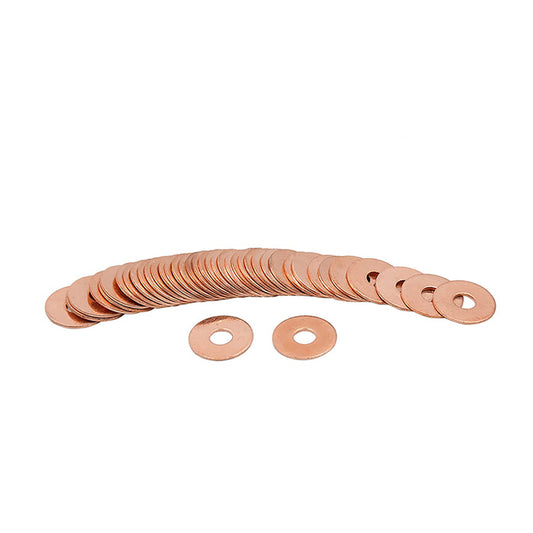 250pcs Metric M6x18x1mm Copper flat washer gasket Copper crush washer Sealing Ring for Screw Bolt Nut